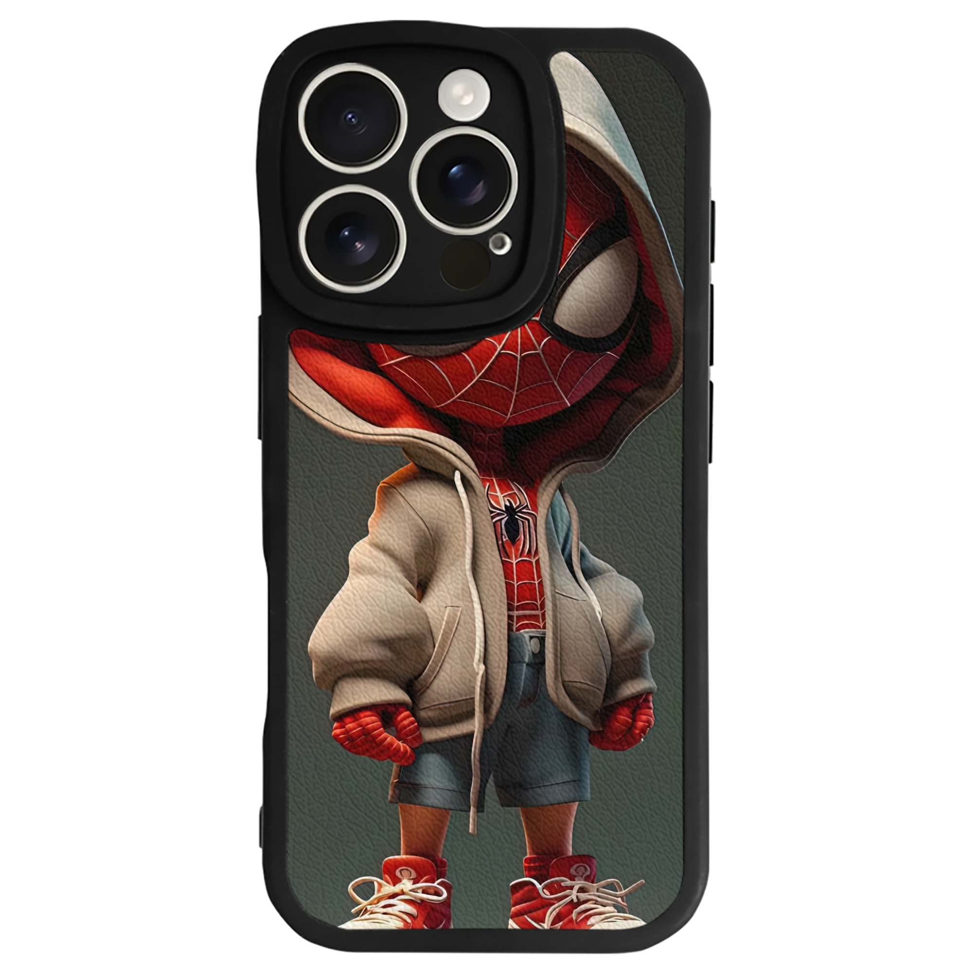 （画像用） Spider Man スパイダーマン 【iPhone 16シリーズ対応】シリコンスマホケース（レザー調） 材質：シリコン